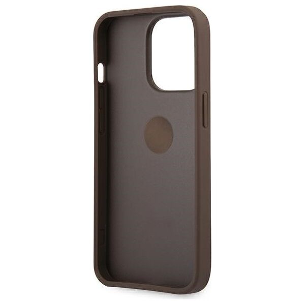 Guess case for iPhone 13 Pro 6,1&quot; GUHCP13L4GMRBR brown HC PU 4G Ring 3666339023973