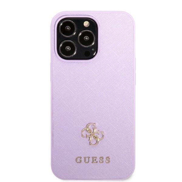 Guess case for iPhone 13 / 13 Pro 6,1&quot; GUHCP13LPS4MU purple hardcase Saffiano 4G Small Metal Logo 3666339048068