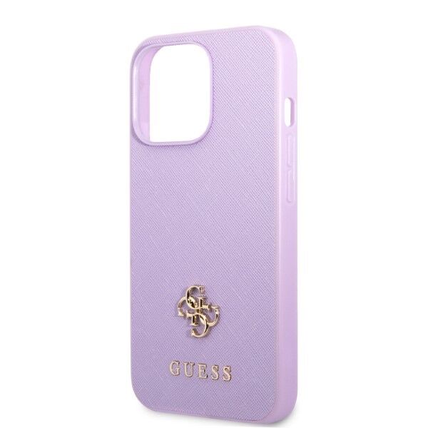 Guess case for iPhone 13 / 13 Pro 6,1&quot; GUHCP13LPS4MU purple hardcase Saffiano 4G Small Metal Logo 3666339048068