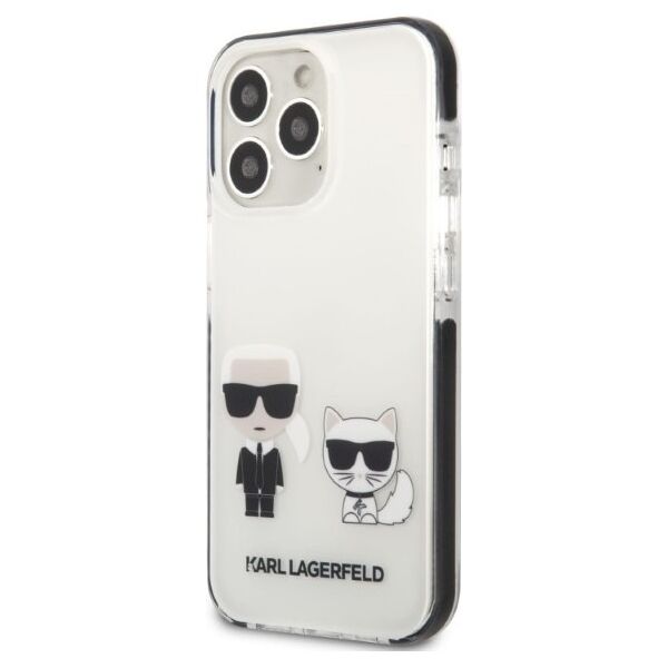 Karl Lagerfeld case for iPhone 13 Pro KLHCP13LTPEKCW black hard case Iconic Karl & Choupette 3666339048624