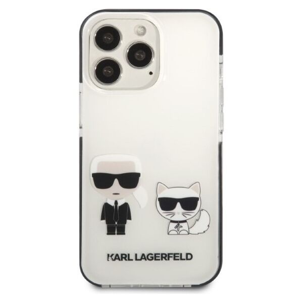 Karl Lagerfeld case for iPhone 13 Pro KLHCP13LTPEKCW black hard case Iconic Karl & Choupette 3666339048624