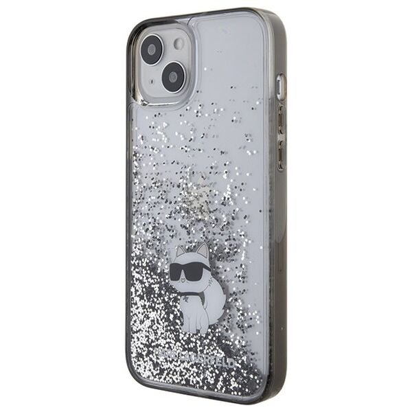 Karl Lagerfeld case for iPhone 15 Plus 6,7&quot; KLHCP15MLKCNSK KARL HC LIQ. GLITTER C TRANSPARENT 3666339164201