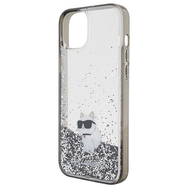 Karl Lagerfeld case for iPhone 15 Plus 6,7&quot; KLHCP15MLKCNSK KARL HC LIQ. GLITTER C TRANSPARENT 3666339164201