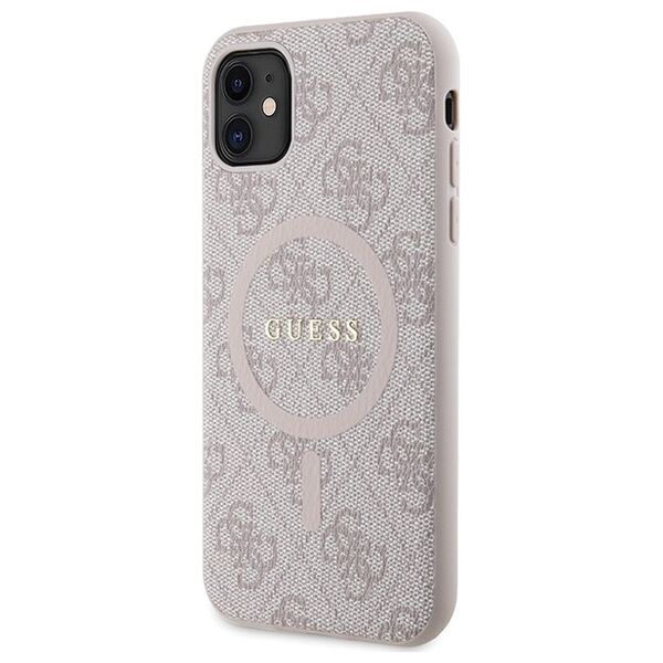 Guess case for iPhone 11 GUHMN61G4GFRP pink HC MAGSAFE PU 4G RING CLASSIC LOGO 3666339226640
