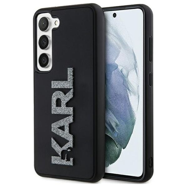 Karl Lagerfeld case for Samsung Galaxy S23 KLHCS23S3DMBKCK black HC 3D LOGO GLITTER 3666339241933
