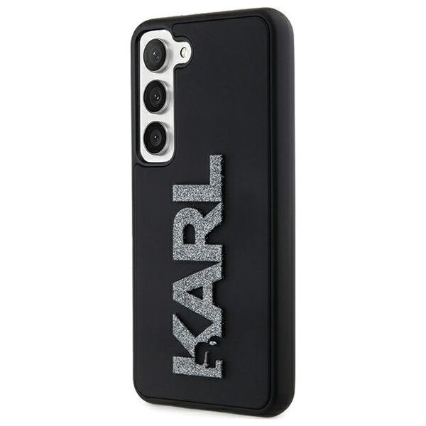 Karl Lagerfeld case for Samsung Galaxy S23 KLHCS23S3DMBKCK black HC 3D LOGO GLITTER 3666339241933