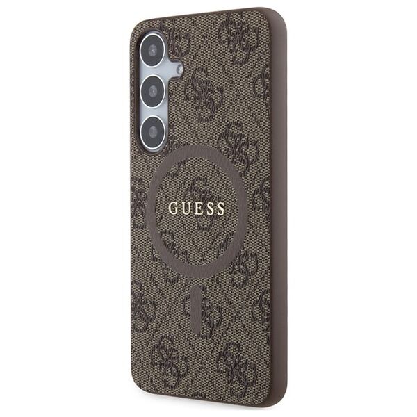 Guess case for Samsung Galaxy S24+ GUHMS24MG4GFRW brown HC MAGSAFE PU 4G RING CLASSIC LOGO 3666339241490