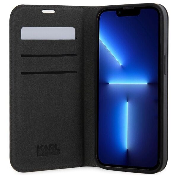Karl Lagerfeld case for iPhone 14 Pro 6,1&quot; KLBKP14LSAKLHPK black Saffiano Monogram 3666339122966