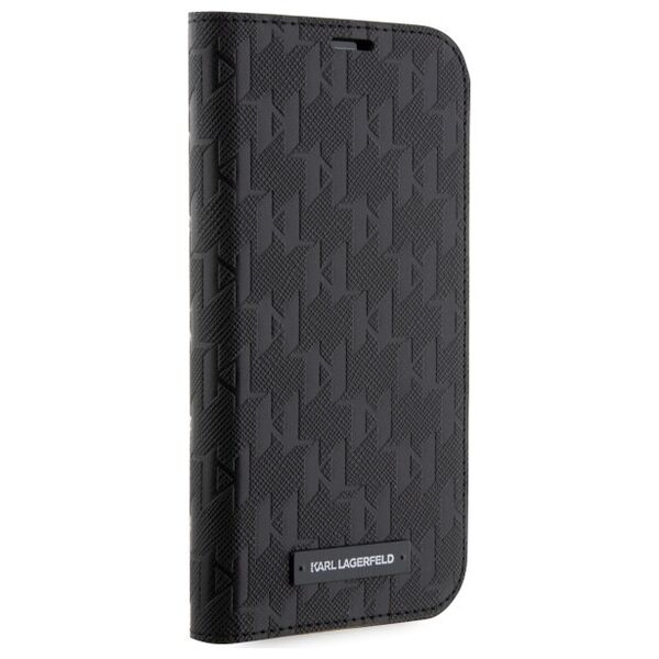 Karl Lagerfeld case for iPhone 14 Pro 6,1&quot; KLBKP14LSAKLHPK black Saffiano Monogram 3666339122966