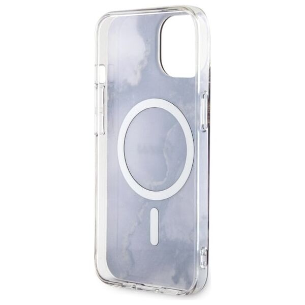 Guess case for iPhone 14 6,1&quot; GUHMP14SHTMRSU purple hard case Golden Marble MagSafe 3666339115838