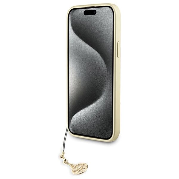 Guess case for iPhone 15 Plus 6.7&quot; GUHCP15MGF4GGR gray hardcase 4G Charms Collection 3666339171674