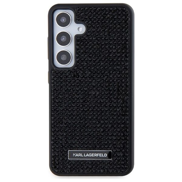 Karl Lagerfeld case for Samsung Galaxy S24 Plus KLHCS24MHDSPRK black HC RHINESTONE LOGO METAL PLATE 3666339241889