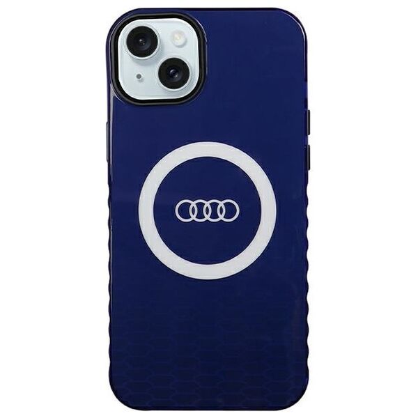 Audi case for iPhone 15 Plus 6,7&quot; blue IML Big Logo MagSafe Case 6955250227391