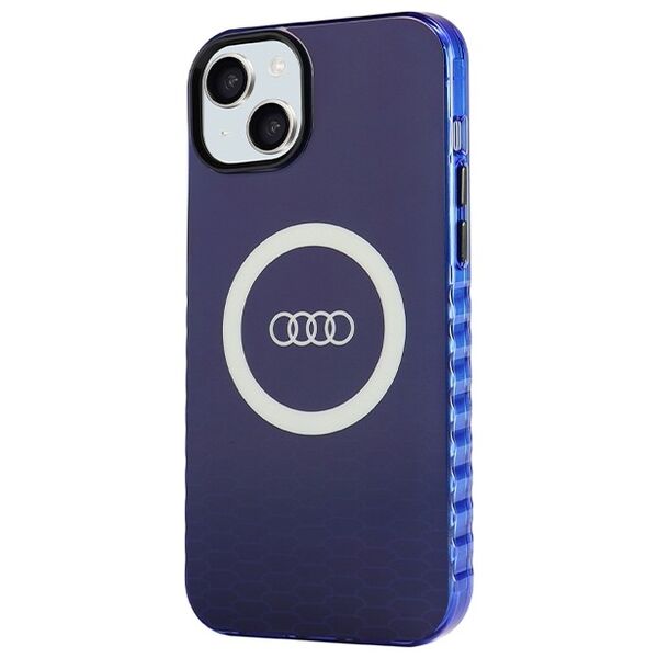 Audi case for iPhone 15 Plus 6,7&quot; blue IML Big Logo MagSafe Case 6955250227391