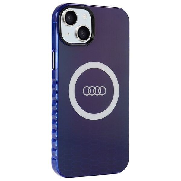 Audi case for iPhone 15 Plus 6,7&quot; blue IML Big Logo MagSafe Case 6955250227391
