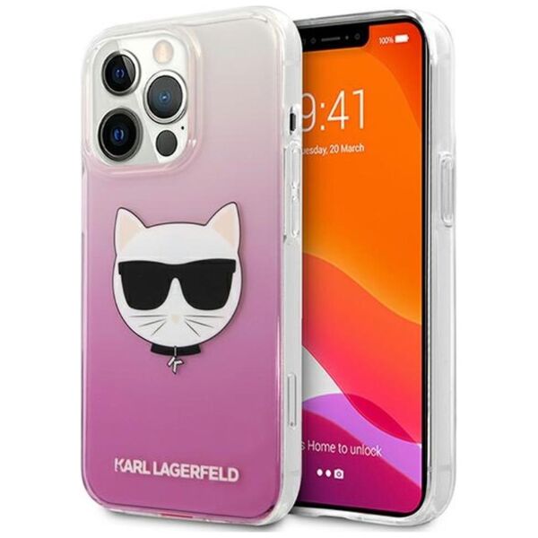 Karl Lagerfeld case for iPhone 13 Pro Max 6,7&quot; KLHCP13XCTRP hardcase pink Choupette Head 3666339028008