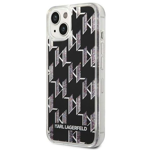 Karl Lagerfeld case for iPhone 14 Pro Max 6,7&quot; KLHCP14XLMNMK black HC Liquid Glitter Monogram 3666339076269