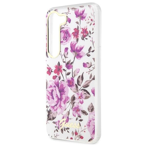 Guess case for Samsung Galaxy S23 Plus GUHCS23MHCFWST white HC IML Flower 3666339117290