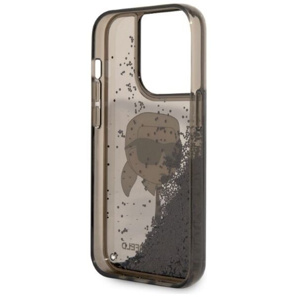 Karl Lagerfeld case for iPhone 14 Pro Max 6,7&quot; KLHCP14XLNKHCK black hardcase Glitter Karl Head 3666339086831