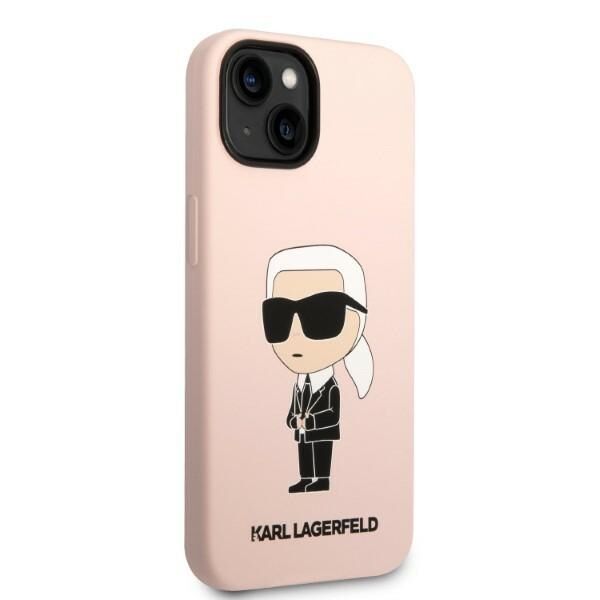 Karl Lagerfeld case for iPhone 14 Plus 6,7&quot; KLHCP14MSNIKBCP pink hardcase Silicone Ikonik 3666339098629
