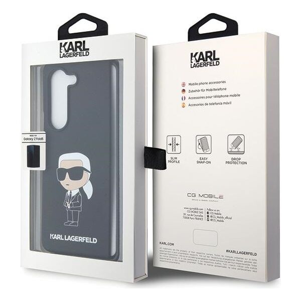 Karl Lagerfeld case for Z Fold5 KLHCZFD5SNIKBCK black Silicone Ikonik 3666339174064