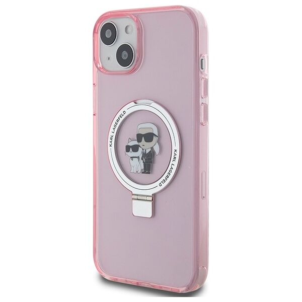 Guess case for iPhone 15 Plus 6,7&quot; KLHMP15MHMRSKCP pink C MAGSAFE RINGSTAND KC 3666339169008