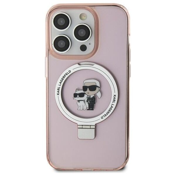 Guess case for iPhone 15 Plus 6,7&quot; KLHMP15MHMRSKCP pink C MAGSAFE RINGSTAND KC 3666339169008