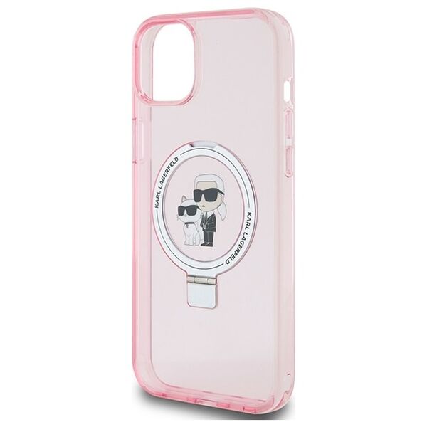 Guess case for iPhone 15 Plus 6,7&quot; KLHMP15MHMRSKCP pink C MAGSAFE RINGSTAND KC 3666339169008