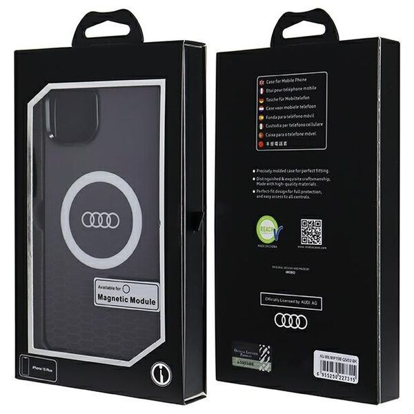 Audi case for iPhone 15 Plus 6,7&quot; black IML Big Logo MagSafe Case 6955250227315