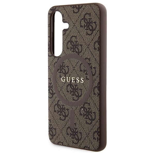 Guess case for Samsung Galaxy S24 GUHMS24SG4GFRW brown HC MAGSAFE PU 4G RING CLASSIC LOGO 3666339241483