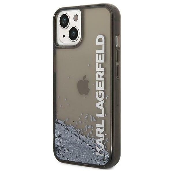 Karl Lagerfeld case for iPhone 14 Pro 6,1&quot; KLHCP14LLCKVK black hard case Magsafe Liq Glitter Elong 3666339091569