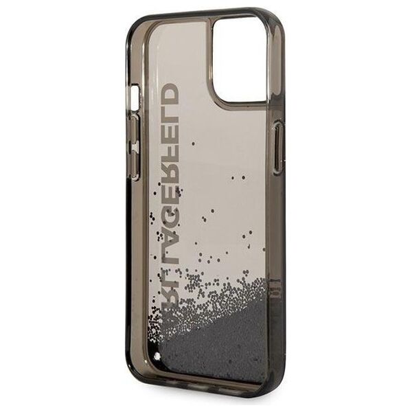 Karl Lagerfeld case for iPhone 14 Pro 6,1&quot; KLHCP14LLCKVK black hard case Magsafe Liq Glitter Elong 3666339091569