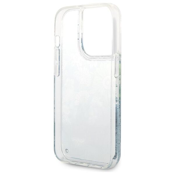 Guess case for iPhone 14 Pro Max 6,7&quot; GUHCP14XLFLSN green hardcase Flower Liquid Glitter 3666339088453