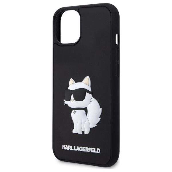 Karl Lagerfeld case for iPhone 14 Plus 6,7&quot; KLHCP14M3DRKHNK black hardcase 3D Rubber Choupette NFT 3666339122676