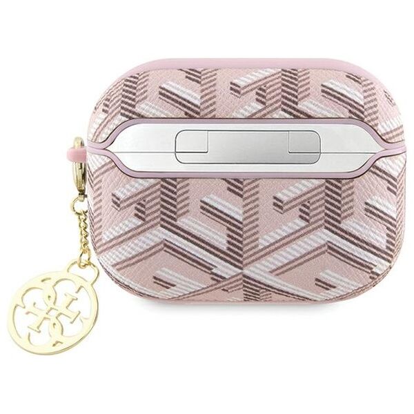 Guess case for AirPods Pro GUAPPGCE4CP pink Gcube Classic Gold Logo W/Charm 3666339171193