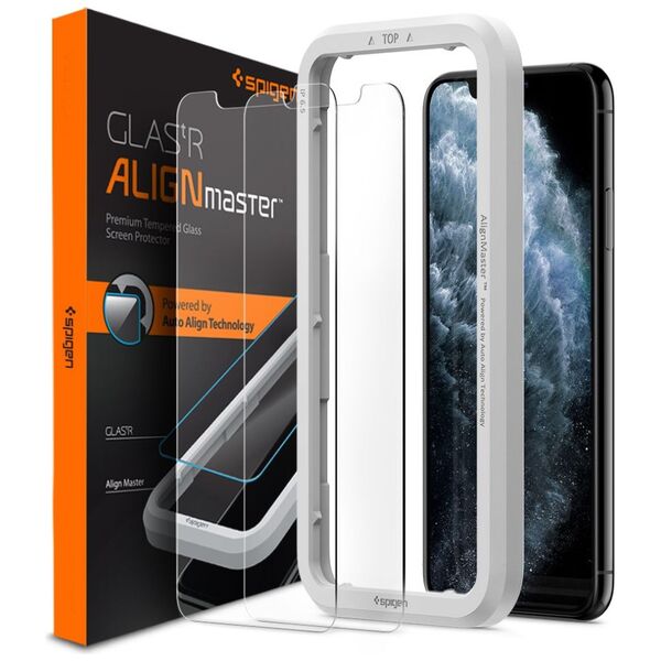 Spigen tempered glass Alm Glas.TR Slim 2-Pack for iPhone 11 8809671018343