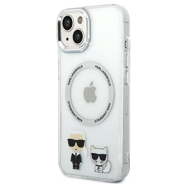 Karl Lagerfeld case for iPhone 14 Pro Max 6,7&quot; KLHMP14XHKCT transparent HC Magsafe IML Ring + K&C Logo Transparent 3666339077785