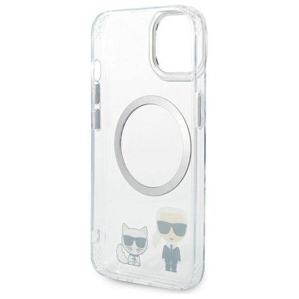 Karl Lagerfeld case for iPhone 14 Pro Max 6,7&quot; KLHMP14XHKCT transparent HC Magsafe IML Ring + K&C Logo Transparent 3666339077785