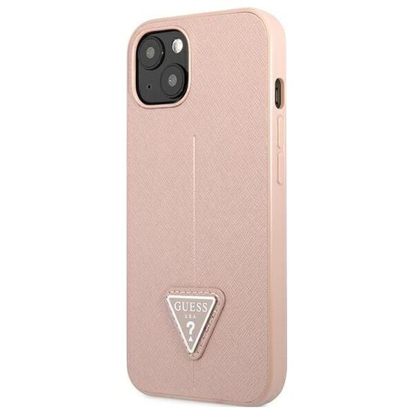 Guess case for iPhone 14 Pro 6,1&quot; GUHCP14LPSATLP pink HC Saffiano PU Triangle 3666339065508