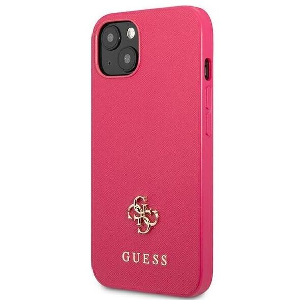 Guess case for iPhone 13 Pro / 13 6,1&quot; GUHCP13LPS4MF pink hardcase Saffiano 4G Small Metal Logo 3666339047986