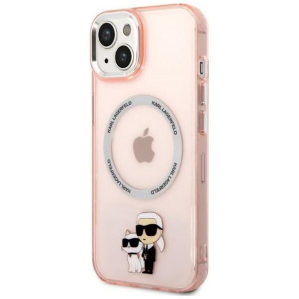 Karl Lagerfeld case for iPhone 14 6,1&quot; KLHMP14SHNKCIP pink hardcase Magsafe IML NFT K&C 3666339087562