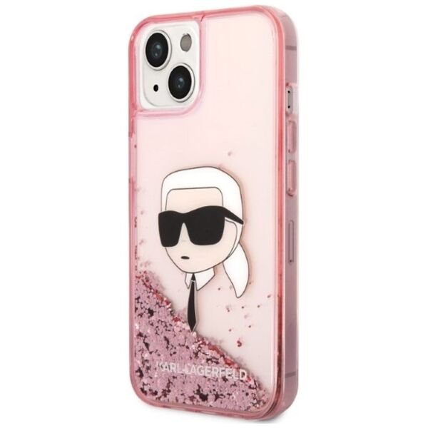 Karl Lagerfeld case for iPhone 14 Pro Max 6,7&quot; KLHCP14XLNCHCP pink hardcase Liquid Glitter NFT Choupette Head 3666339086992