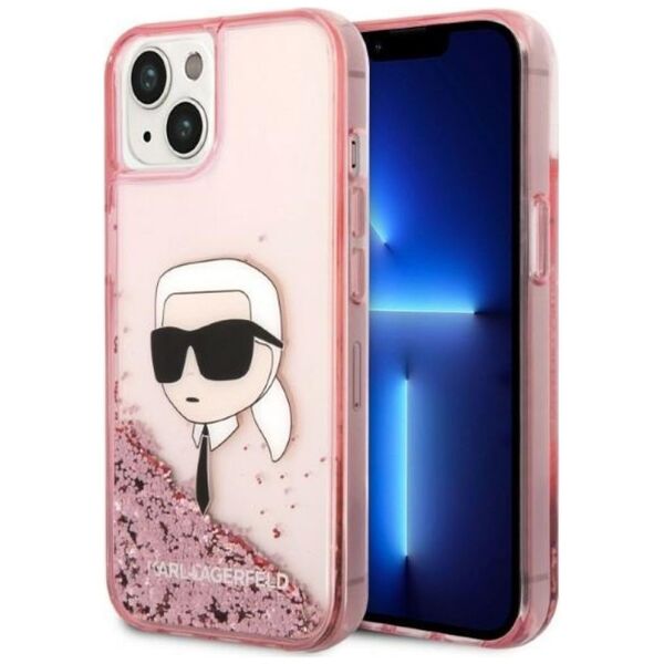 Karl Lagerfeld case for iPhone 14 Pro Max 6,7&quot; KLHCP14XLNCHCP pink hardcase Liquid Glitter NFT Choupette Head 3666339086992