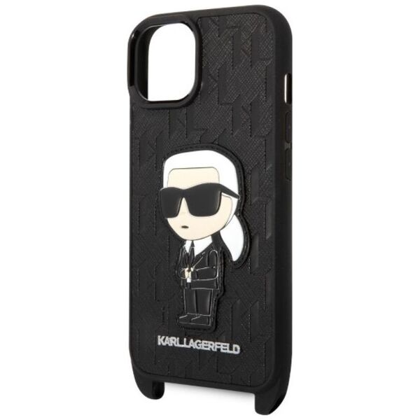 Karl Lagerfeld case for iPhone 14 6,1&quot; KLHCP14SSTKMK black hardcase CB Monogram NFT Ikonik Patch 3666339098650