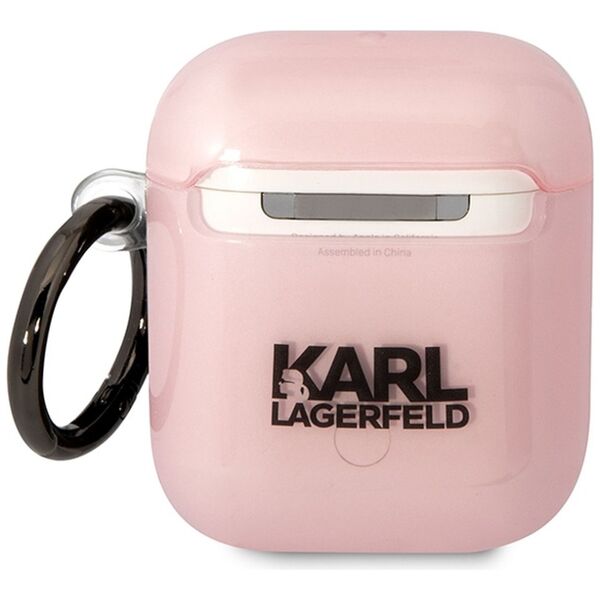 Karl Lagerfeld case for Airpods 1 / 2 KLA2HNCHTCP pink Ikonik Choupette 3666339088071