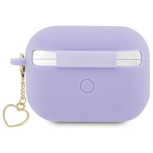 Guess case for AirPods Pro 2 GUAP2LSCHSU purple Silicone Heart Charm 3666339110994