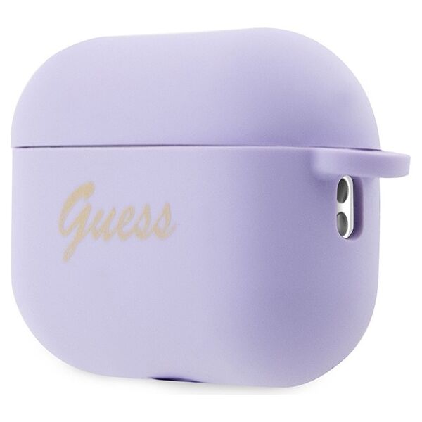 Guess case for AirPods Pro 2 GUAP2LSCHSU purple Silicone Heart Charm 3666339110994
