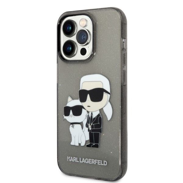 Karl Lagerfeld case for iPhone 14 Pro Max 6,7&quot; KLHCP14XHNKCTGK black hardcase Gliter Karl&Choupette 3666339087234