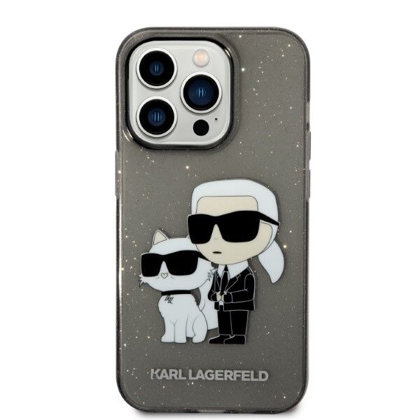 Karl Lagerfeld case for iPhone 14 Pro Max 6,7&quot; KLHCP14XHNKCTGK black hardcase Gliter Karl&Choupette 3666339087234