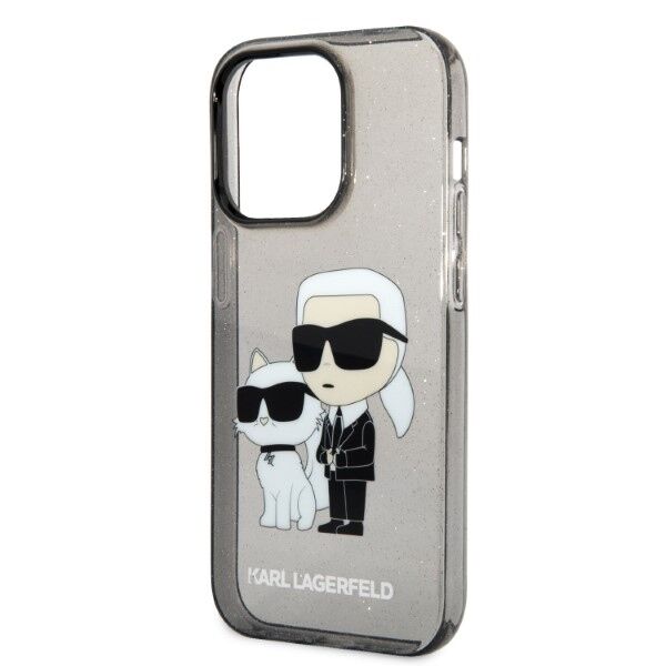 Karl Lagerfeld case for iPhone 14 Pro Max 6,7&quot; KLHCP14XHNKCTGK black hardcase Gliter Karl&Choupette 3666339087234